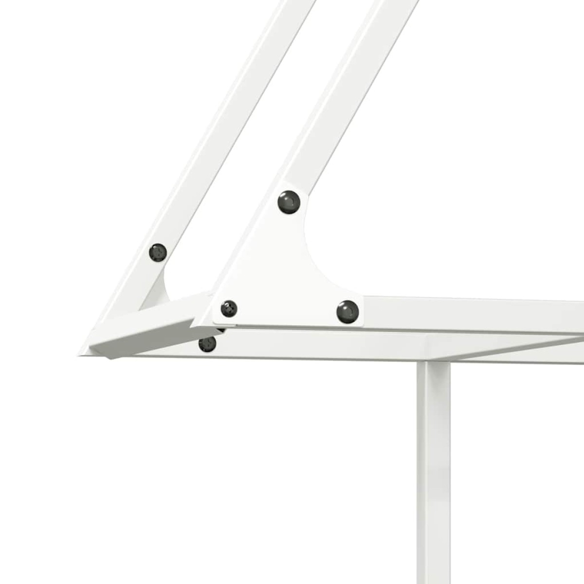 vidaXL Ράφι για καυσόξυλα Λευκό 80x25x90 εκ. Ατσάλι ψυχρής έλασης