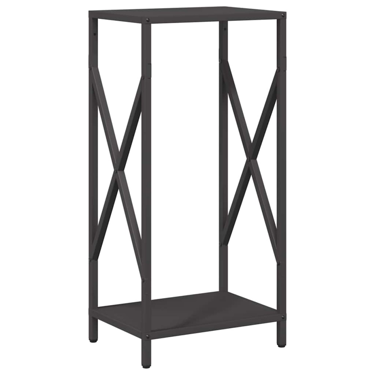 vidaXL Ράφι για καυσόξυλα Μαύρο 34x25x70 cm Ατσάλι ψυχρής έλασης
