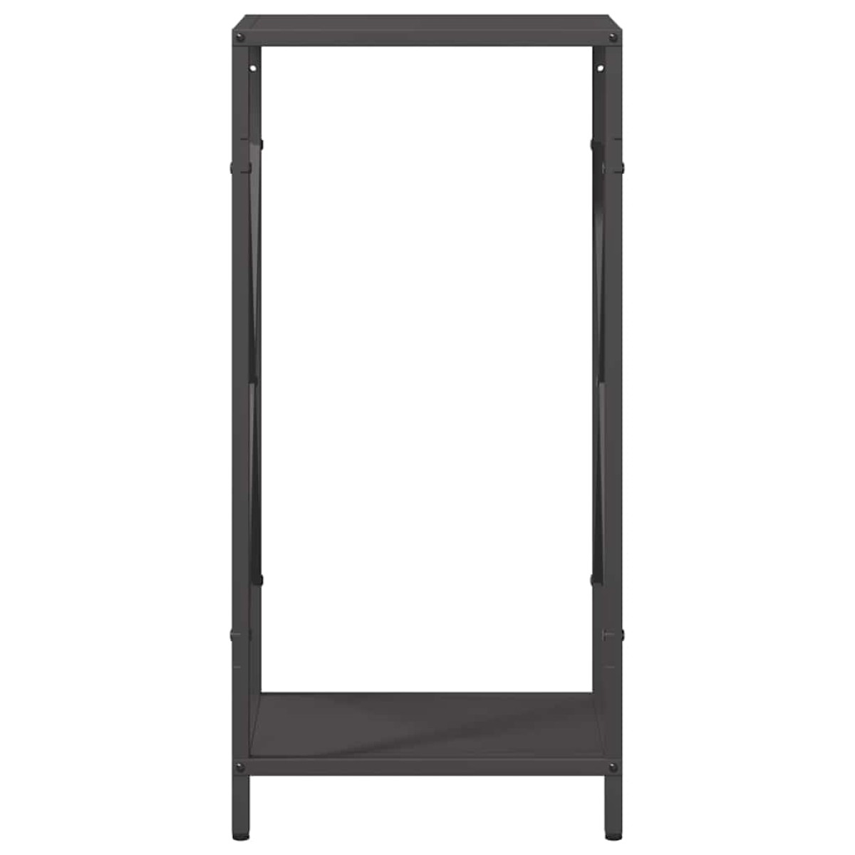 vidaXL Ράφι για καυσόξυλα Μαύρο 34x25x70 cm Ατσάλι ψυχρής έλασης