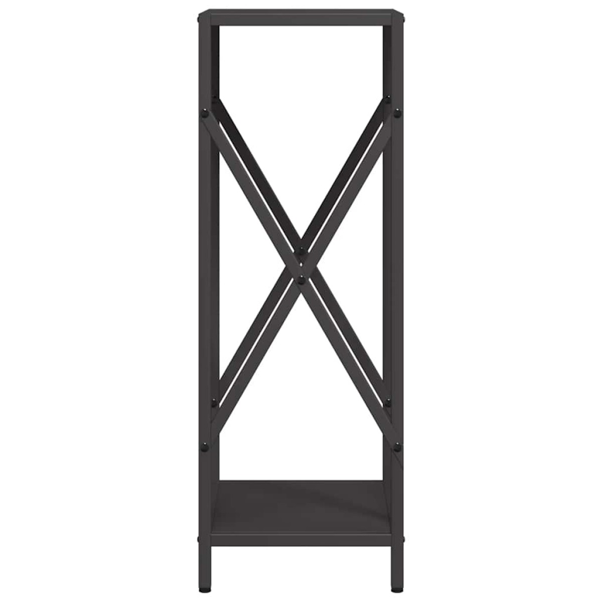 vidaXL Ράφι για καυσόξυλα Μαύρο 34x25x70 cm Ατσάλι ψυχρής έλασης