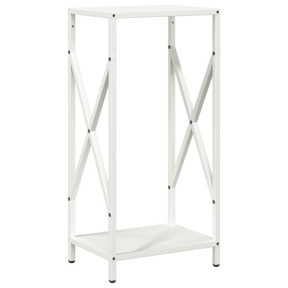vidaXL Ράφι για καυσόξυλα Λευκό 34x25x70 cm Ατσάλι ψυχρής έλασης