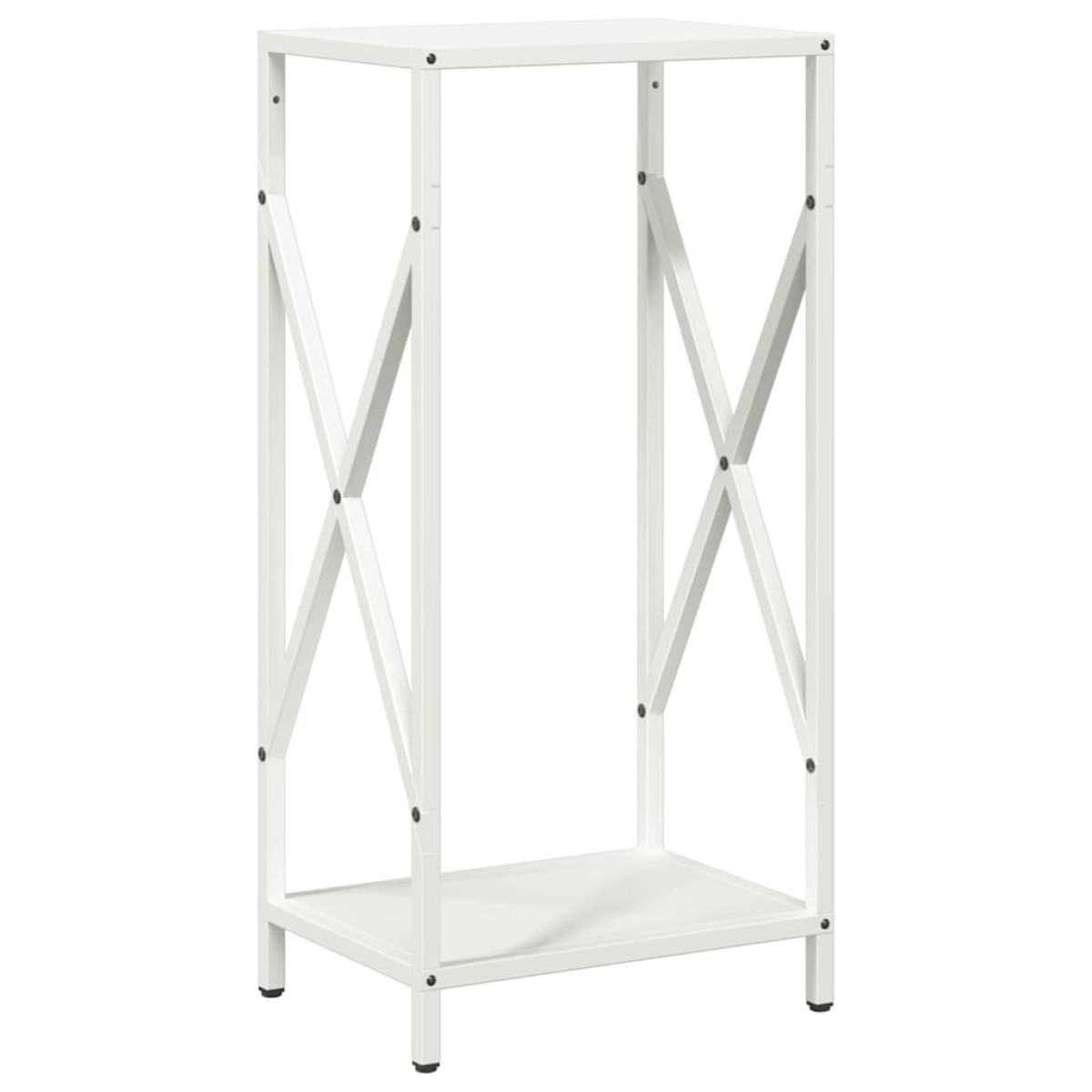 vidaXL Ράφι για καυσόξυλα Λευκό 34x25x70 cm Ατσάλι ψυχρής έλασης