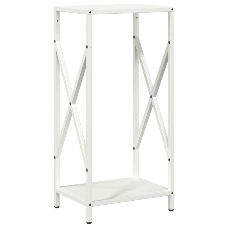 vidaXL Ράφι για καυσόξυλα Λευκό 34x25x70 cm Ατσάλι ψυχρής έλασης