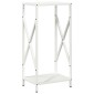 vidaXL Ράφι για καυσόξυλα Λευκό 34x25x70 cm Ατσάλι ψυχρής έλασης