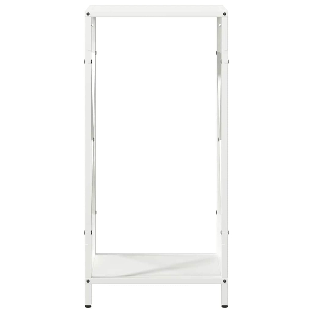 vidaXL Ράφι για καυσόξυλα Λευκό 34x25x70 cm Ατσάλι ψυχρής έλασης