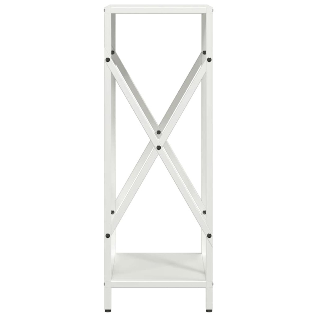 vidaXL Ράφι για καυσόξυλα Λευκό 34x25x70 cm Ατσάλι ψυχρής έλασης