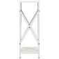 vidaXL Ράφι για καυσόξυλα Λευκό 34x25x70 cm Ατσάλι ψυχρής έλασης