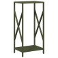 vidaXL Ράφι για καυσόξυλα Ελαιοπράσινο 34x25x70cm Ατσάλι ψυχρής έλασης