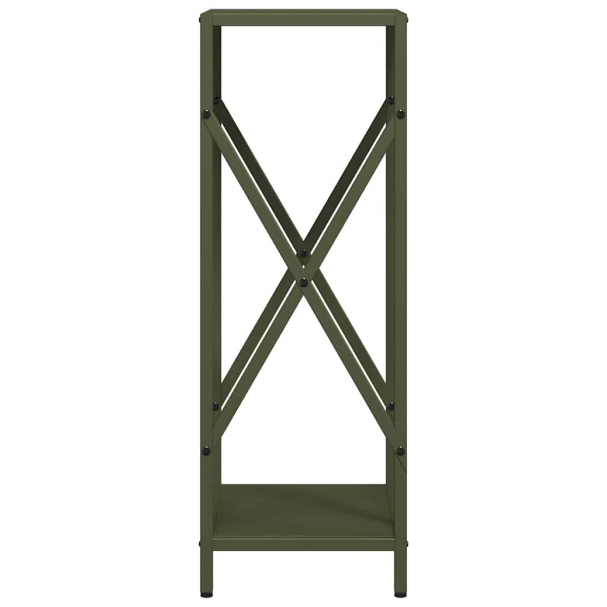 vidaXL Ράφι για καυσόξυλα Ελαιοπράσινο 34x25x70cm Ατσάλι ψυχρής έλασης