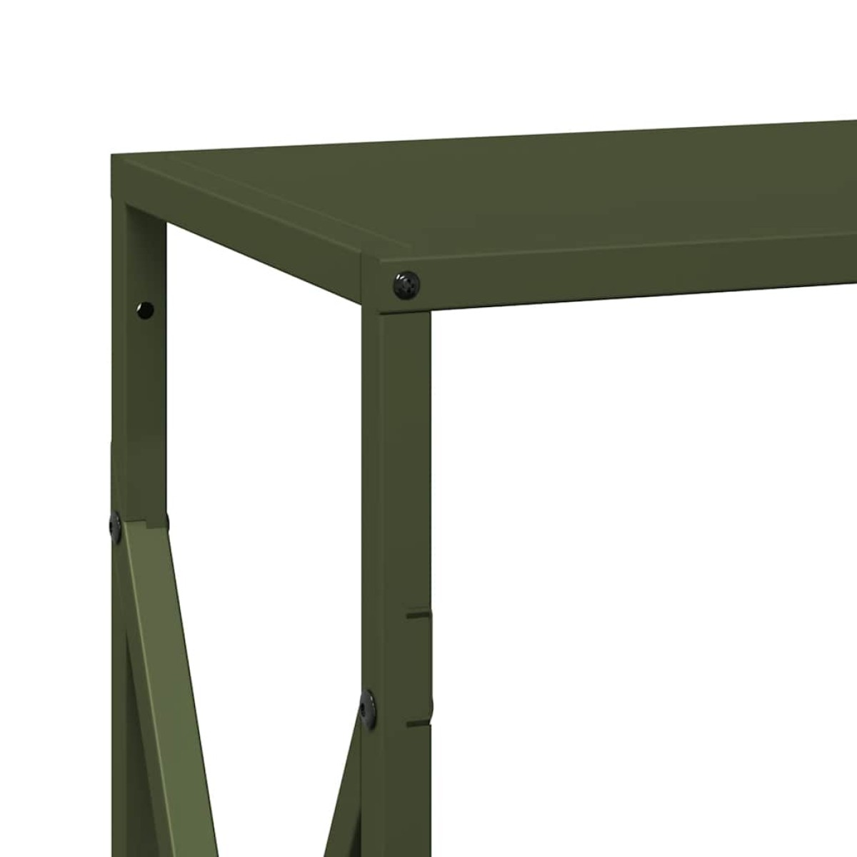 vidaXL Ράφι για καυσόξυλα Ελαιοπράσινο 34x25x70cm Ατσάλι ψυχρής έλασης