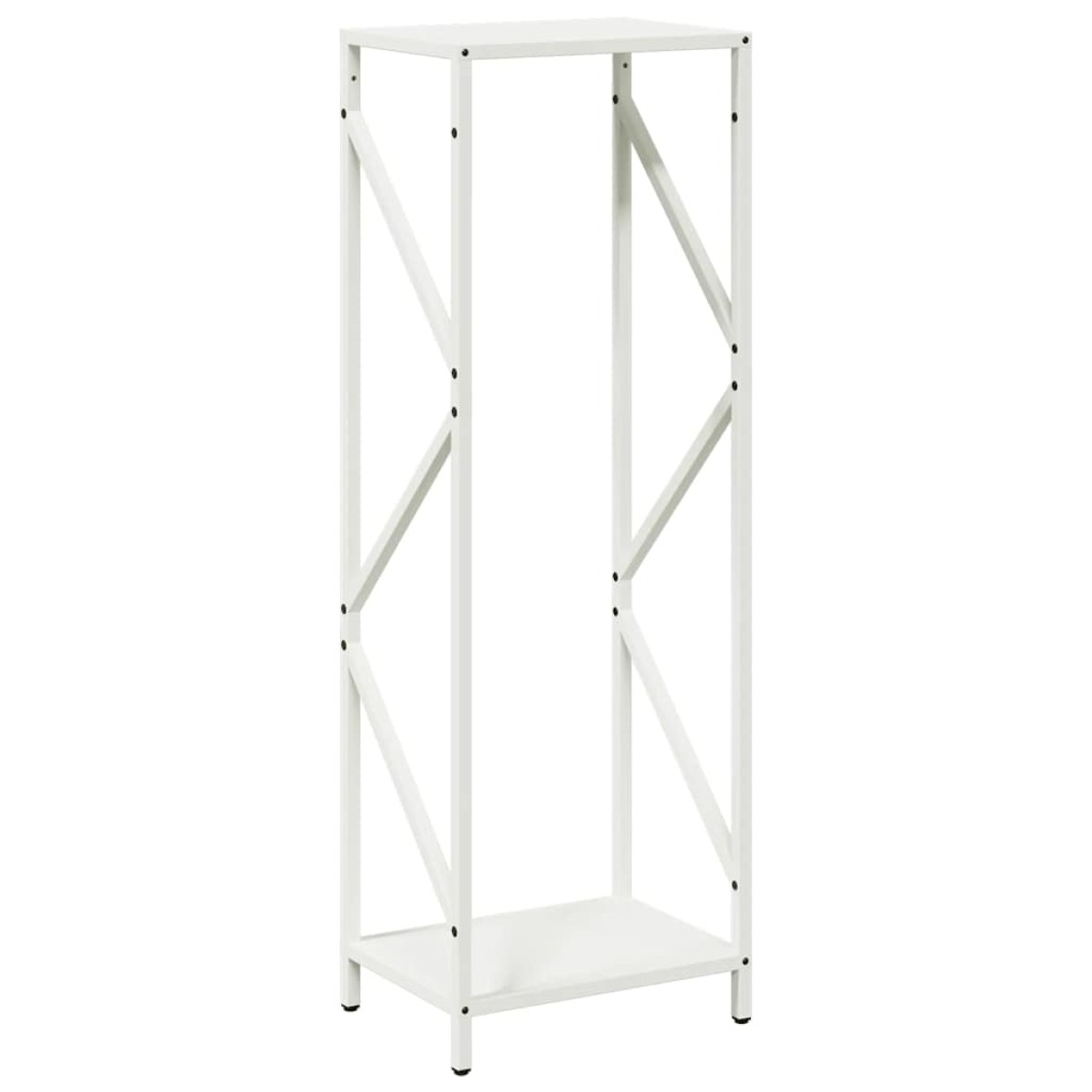 vidaXL Ράφι για καυσόξυλα Λευκό 34x25x100 cm Ατσάλι ψυχρής έλασης