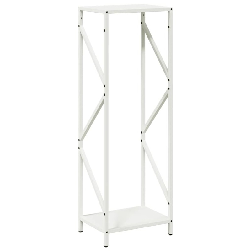 vidaXL Ράφι για καυσόξυλα Λευκό 34x25x100 cm Ατσάλι ψυχρής έλασης