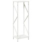 vidaXL Ράφι για καυσόξυλα Λευκό 34x25x100 cm Ατσάλι ψυχρής έλασης