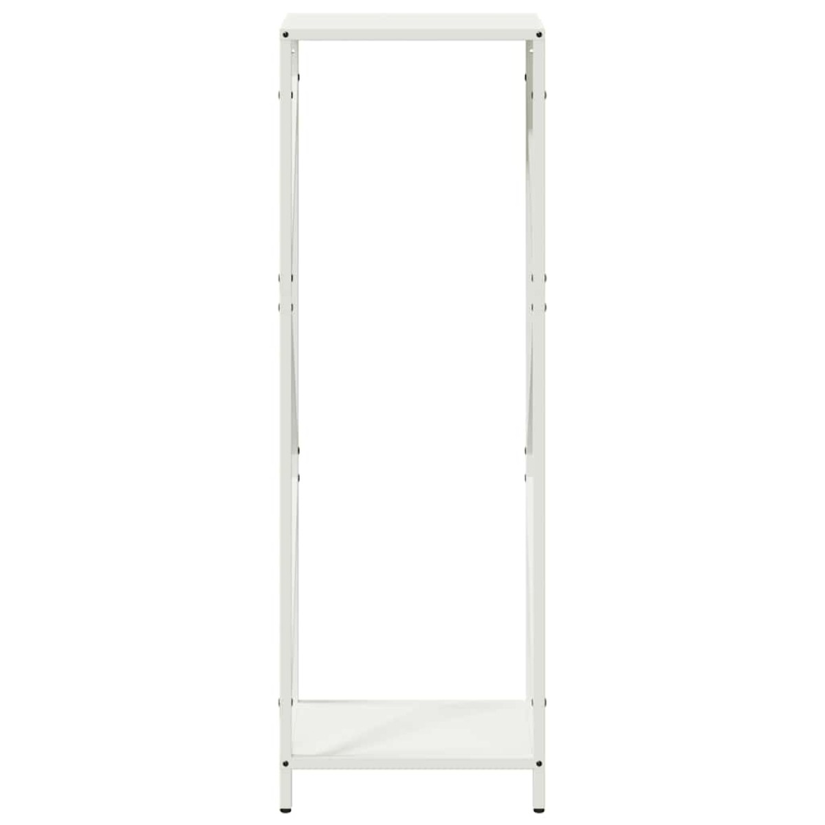 vidaXL Ράφι για καυσόξυλα Λευκό 34x25x100 cm Ατσάλι ψυχρής έλασης