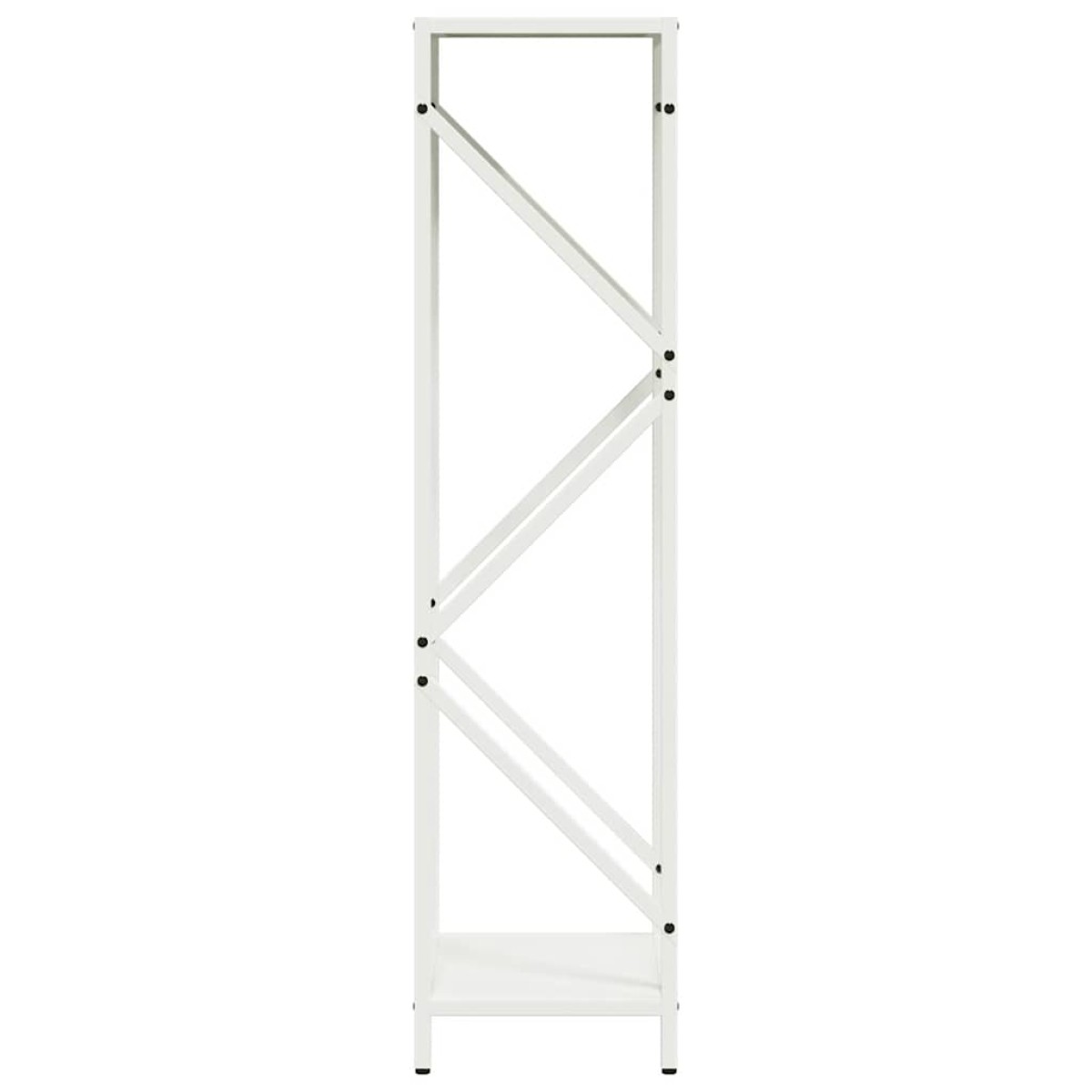 vidaXL Ράφι για καυσόξυλα Λευκό 34x25x100 cm Ατσάλι ψυχρής έλασης