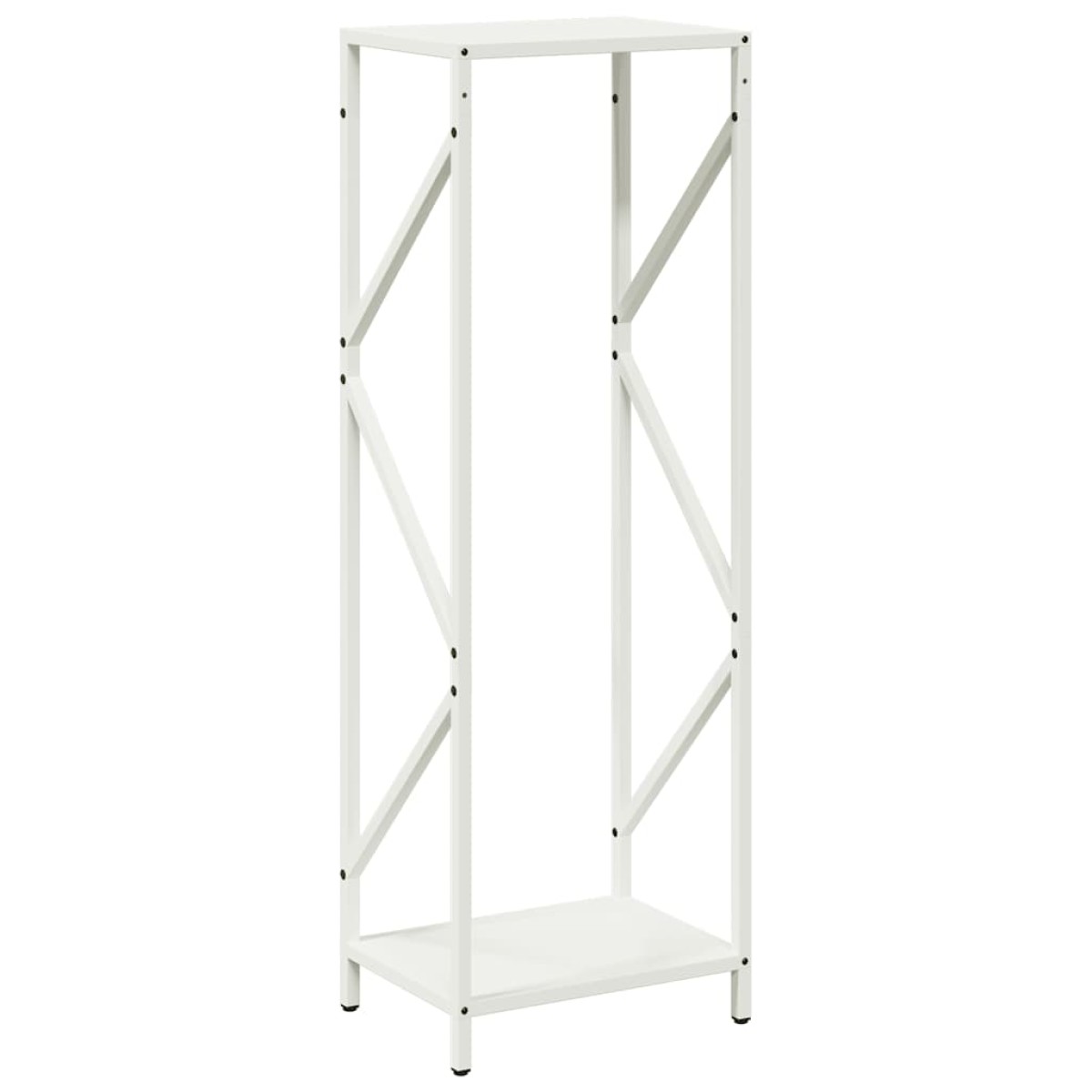vidaXL Ράφι για καυσόξυλα Λευκό 34x25x100 cm Ατσάλι ψυχρής έλασης