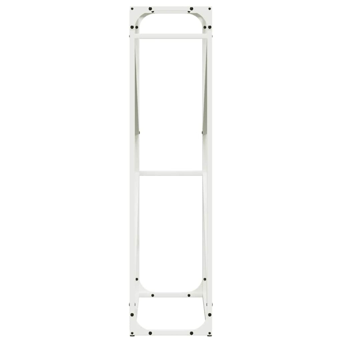 vidaXL Ράφι για καυσόξυλα Λευκό 60x25x100 εκ. Ατσάλι ψυχρής έλασης