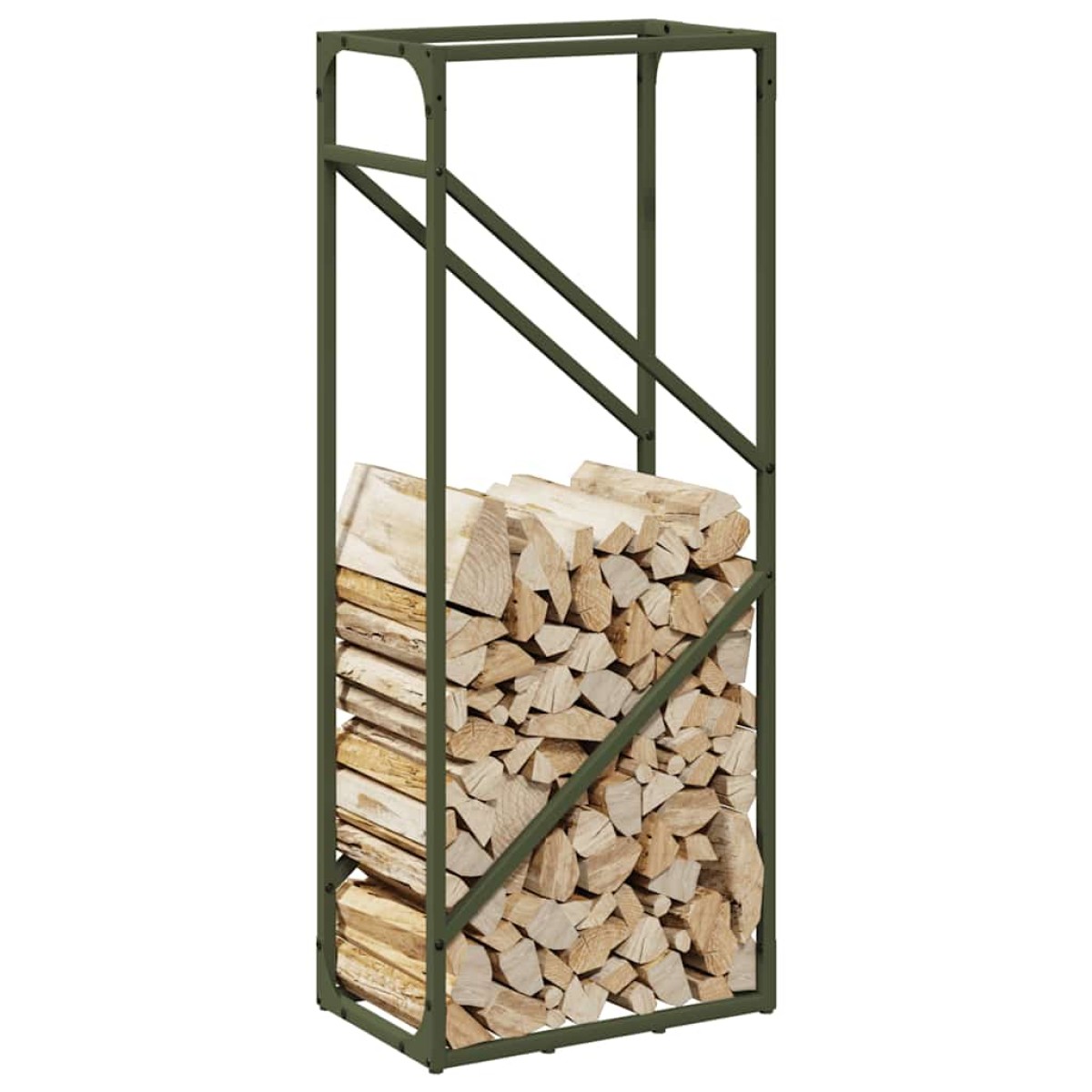 vidaXL Ράφι για καυσόξυλα 40x25x100 εκ. Ατσάλι ψυχρής έλασης