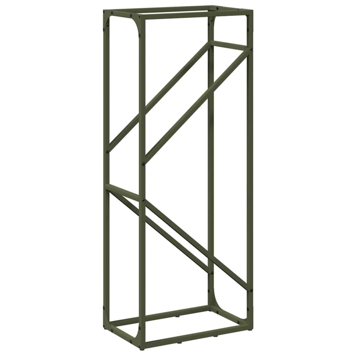 vidaXL Ράφι για καυσόξυλα 40x25x100 εκ. Ατσάλι ψυχρής έλασης