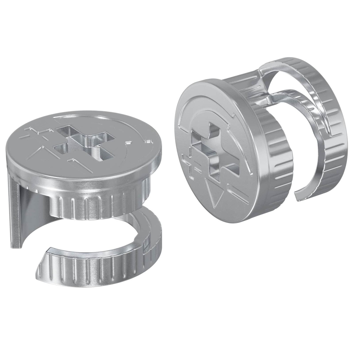 vidaXL Καμπανούχες βίδες 2 τμχ. Ασημί 15 x 11,5 mm Μέταλλο