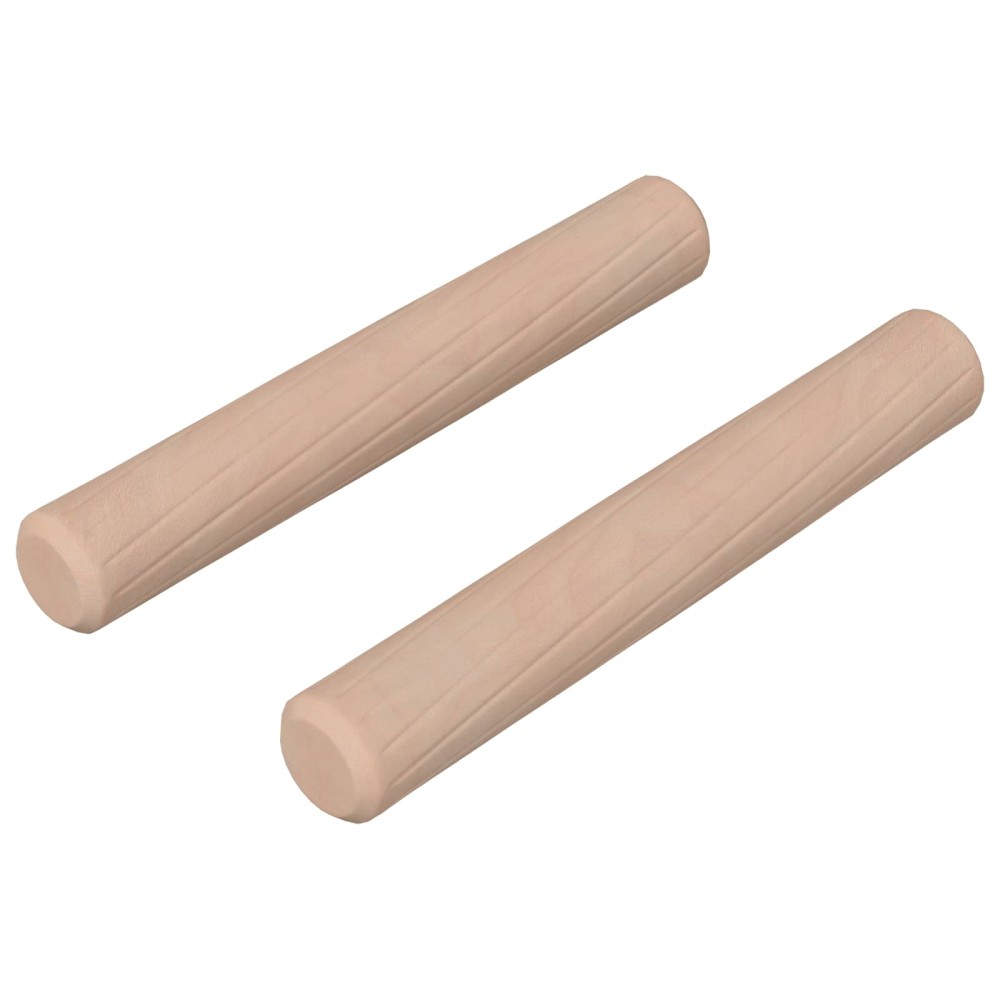 vidaXL Ξύλινοι Δακτύλιοι 2 τμχ. Φυσικό Ø 6 x 40 mm Στερεό ξύλο
