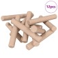 vidaXL Ξύλινοι Δακτύλιοι 12 τμχ. Καφέ Ø6 x 40 mm Μασίφ ξύλο