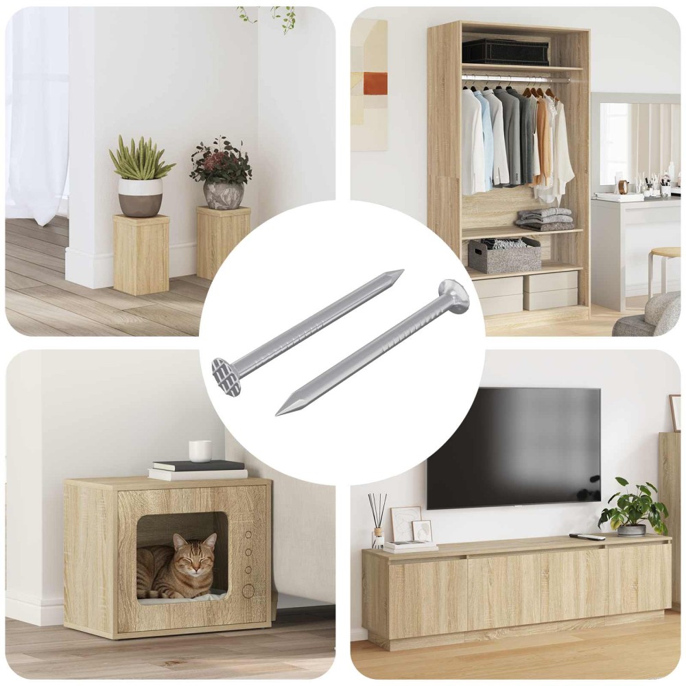 vidaXL Βίδες Επιβεβαίωσης 2 τεμ. Ασημί Ø5 x 40 mm Μέταλλο