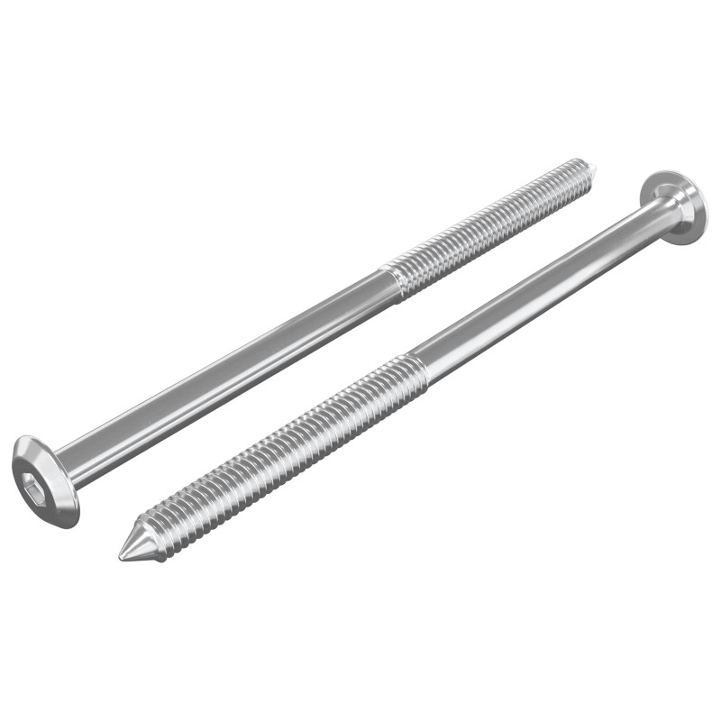 vidaXL Βίδες επίπλων 2 τμχ. Ασημί M6 x 100 χιλ. Ατσάλι