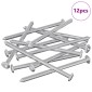 vidaXL Βίδες επίπλων 12 τμχ. Ασημί M6 x 100 χιλ. Ατσάλι