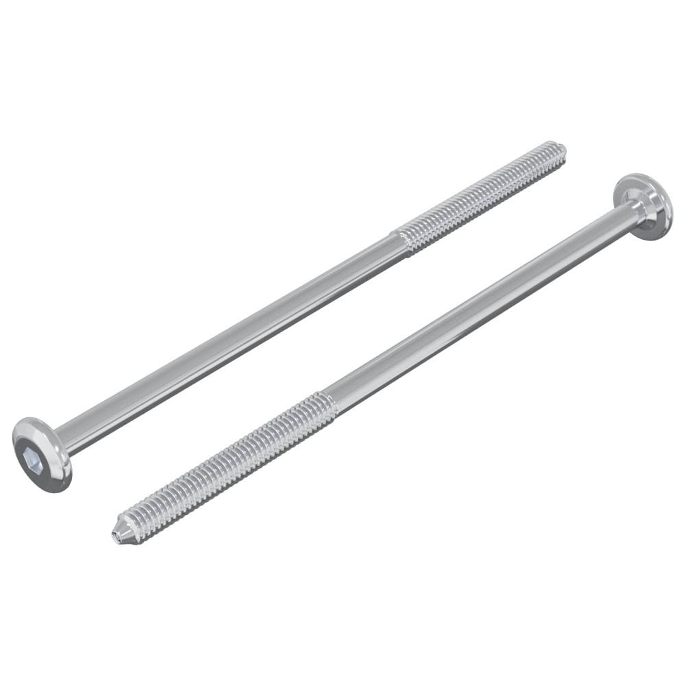 vidaXL Βίδα 2 τμχ. Ασημί M6 x 120 mm Ατσάλι