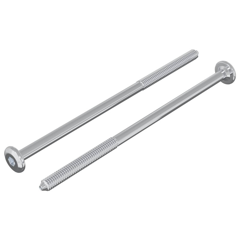 vidaXL Βίδα 2 τμχ. Ασημί M6 x 120 mm Ατσάλι