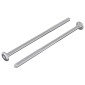 vidaXL Βίδα 2 τμχ. Ασημί M6 x 120 mm Ατσάλι