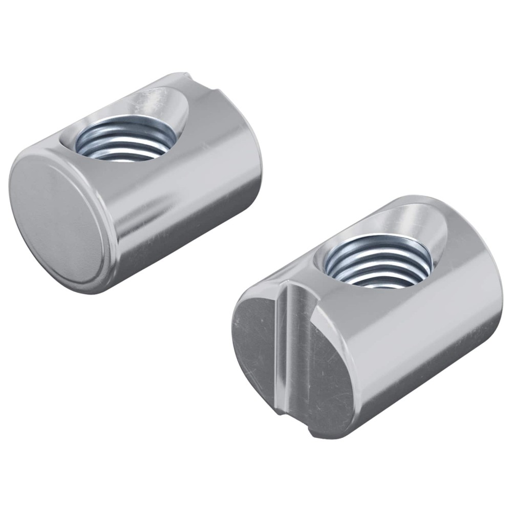 vidaXL Βίδες κουμπώματος 2 τεμ. Ασημί M6 x 13 mm Μέταλλο