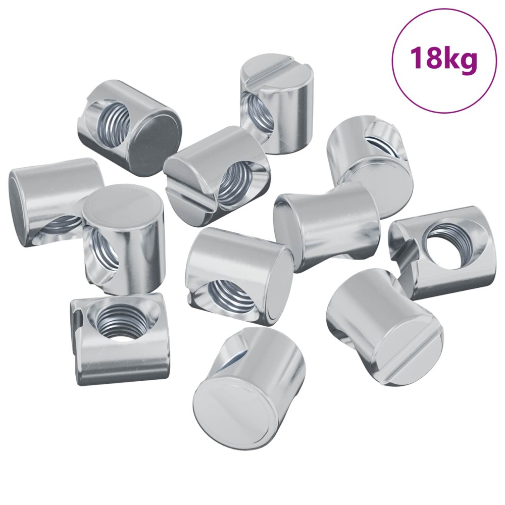 vidaXL Βίδες κουμπώματος 4500 τεμ. Ασημί M6 x 12 χιλ Μέταλλο