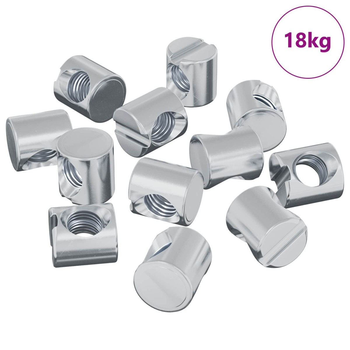 vidaXL Βίδες κουμπώματος 4500 τεμ. Ασημί M6 x 12 χιλ Μέταλλο