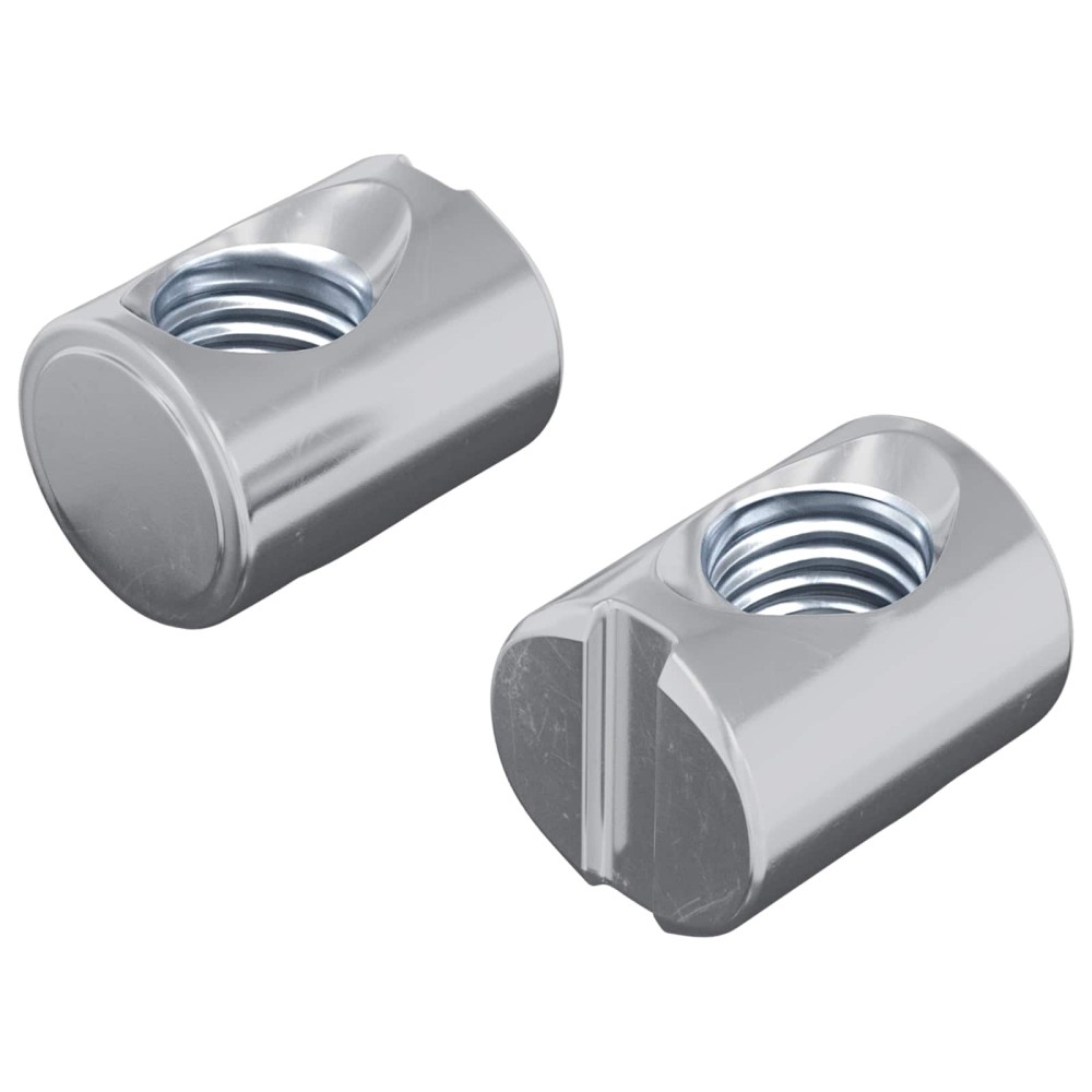 vidaXL Καρύδι Βαρελιού 2 τεμ. Ασημί M6 x 13 mm Σίδερο