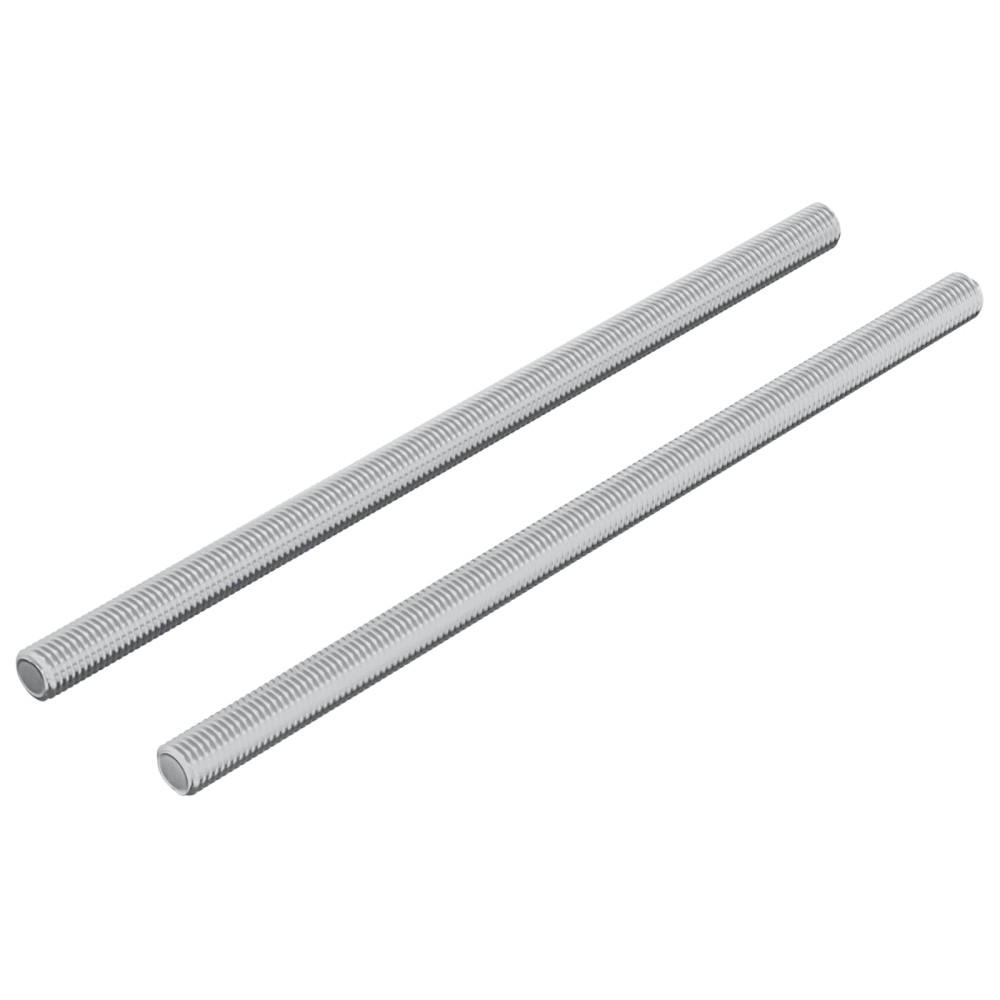 vidaXL Ράβδος Με Σπείρωμα 2 τμχ. Ασημί 6 x 120 mm Ατσάλι