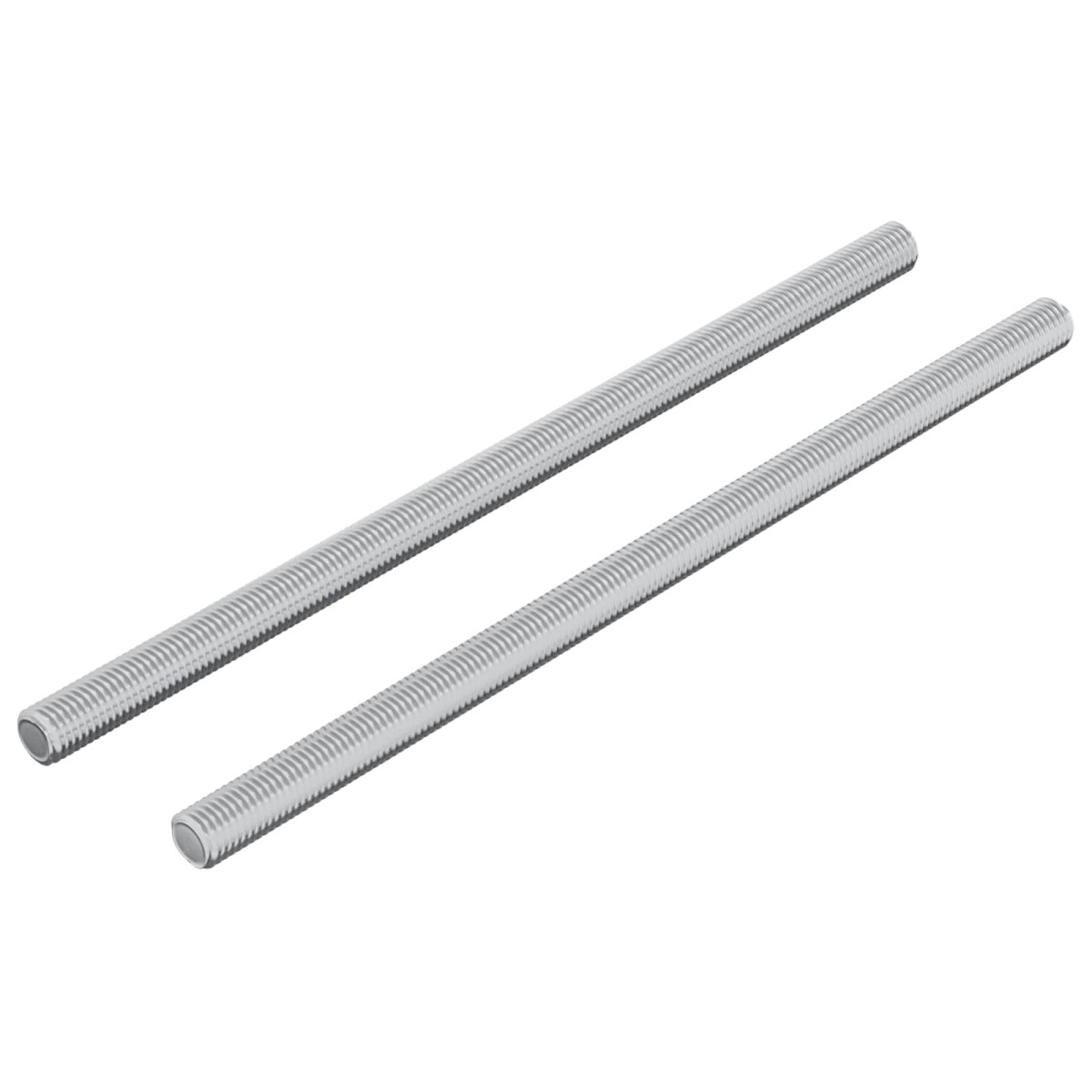 vidaXL Ράβδος Με Σπείρωμα 2 τμχ. Ασημί 6 x 120 mm Ατσάλι