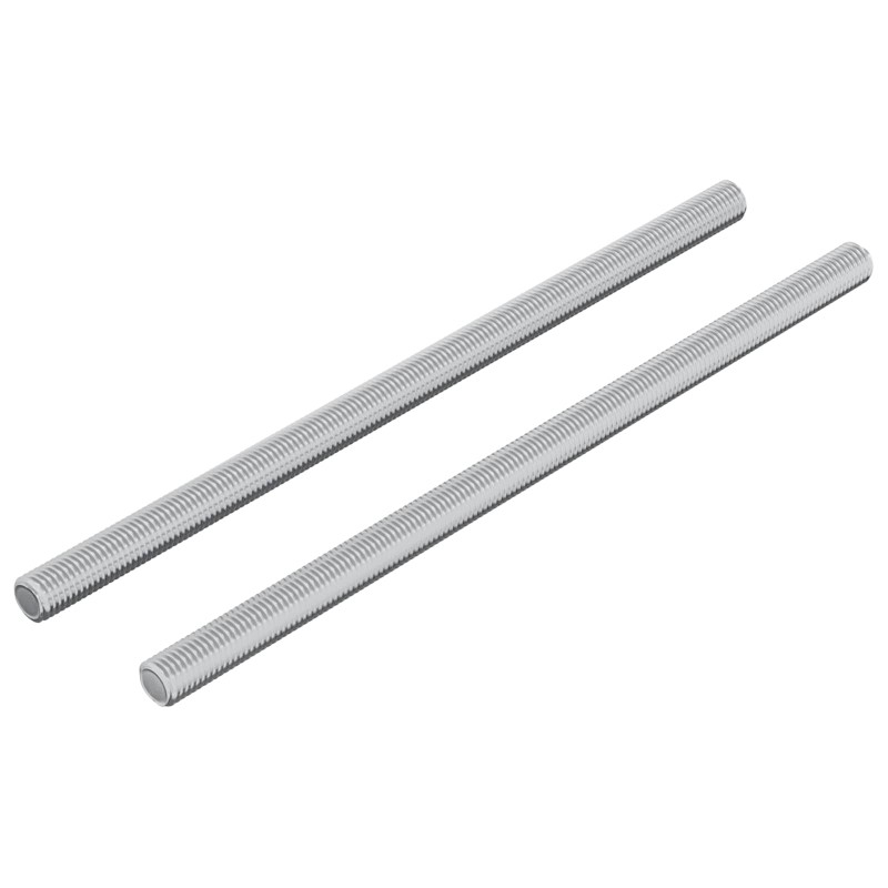 vidaXL Ράβδος Με Σπείρωμα 2 τμχ. Ασημί 6 x 120 mm Ατσάλι