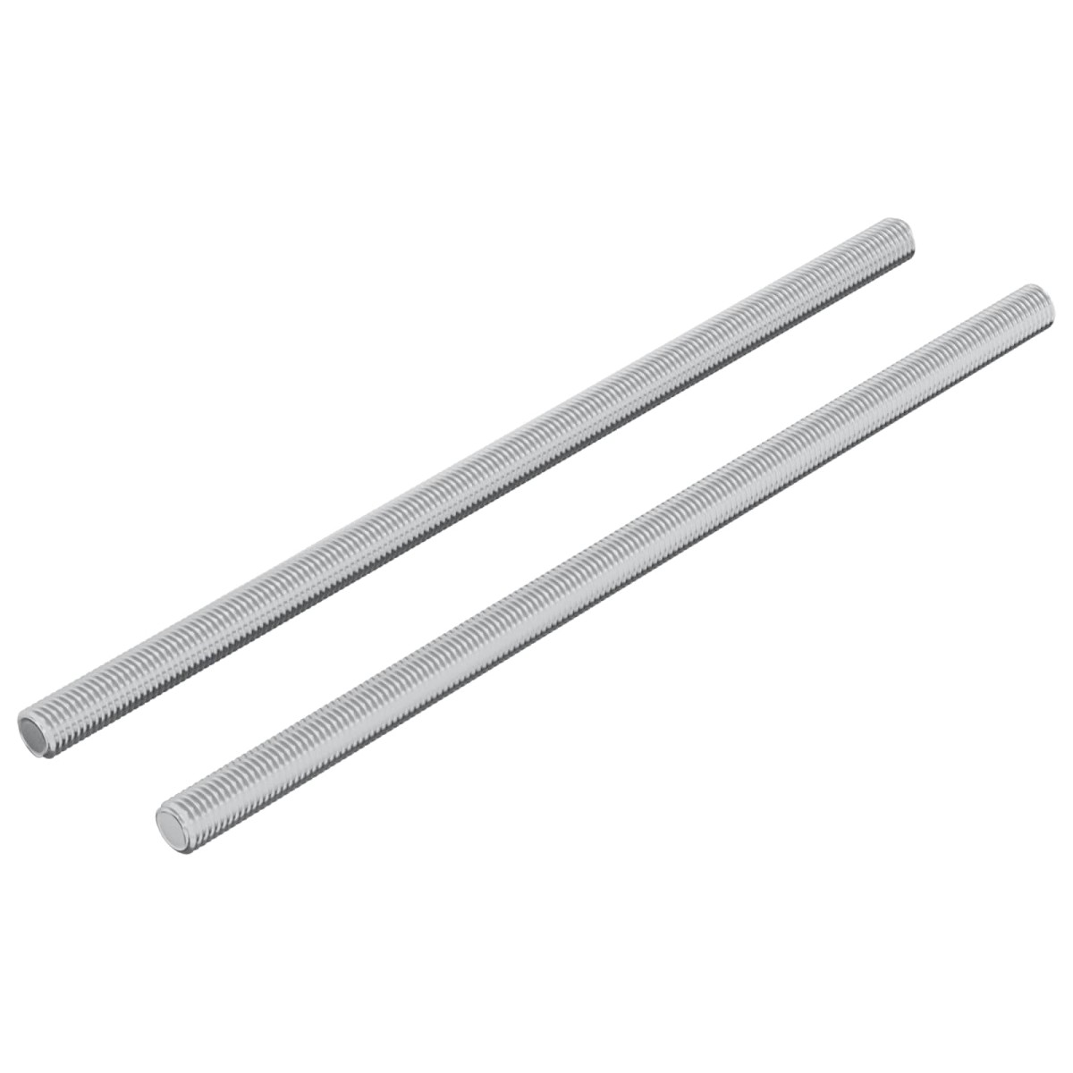 vidaXL Ράβδος Με Σπείρωμα 2 τμχ. Ασημί 6 x 135 mm Ατσάλι