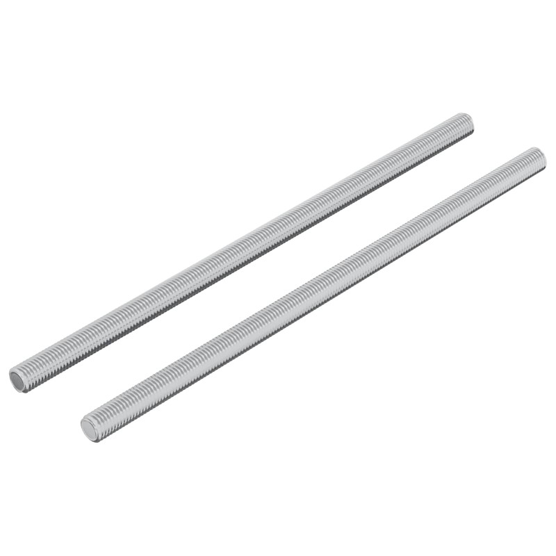 vidaXL Ράβδος Με Σπείρωμα 2 τμχ. Ασημί 6 x 135 mm Ατσάλι