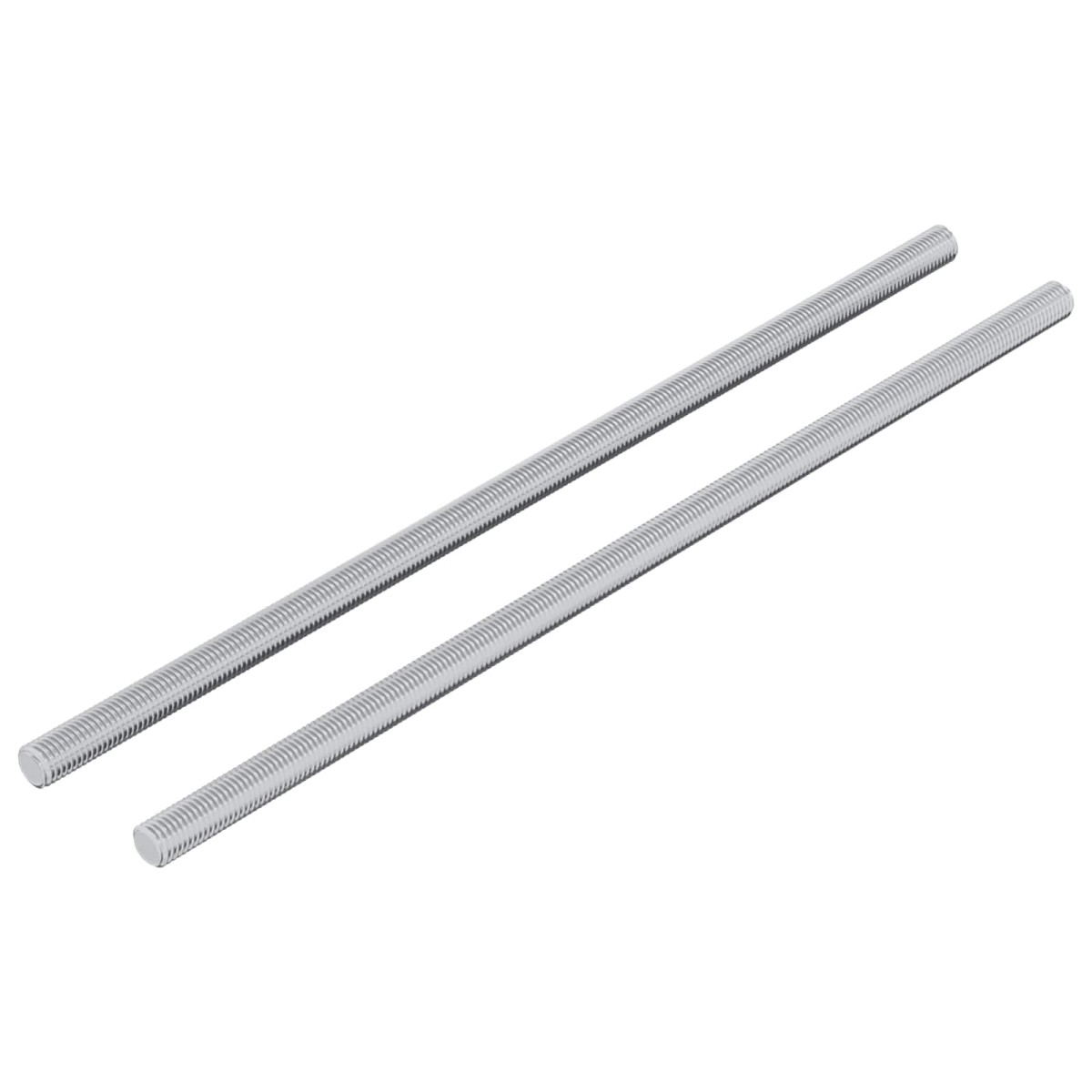 vidaXL Ράβδος Με Σπείρωμα 2 τμχ. Ασημί 6 x 170 mm Ατσάλι