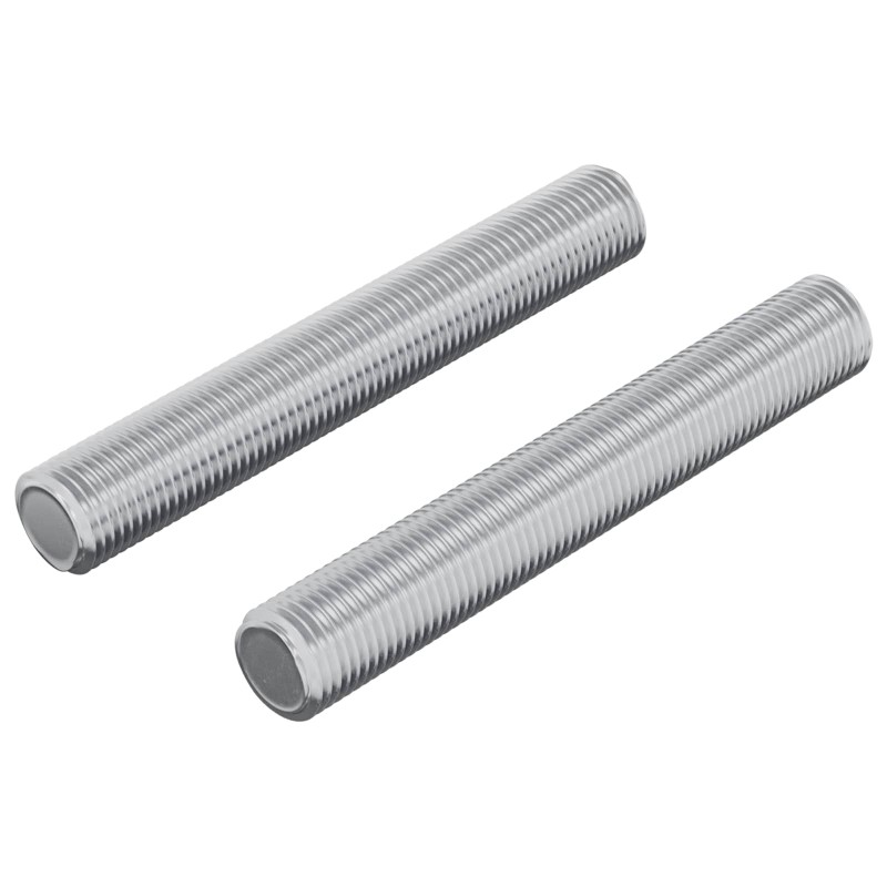 vidaXL Ράβδος Με Σπείρωμα 2 τμχ. Ασημί 8 x 55 mm Ατσάλι