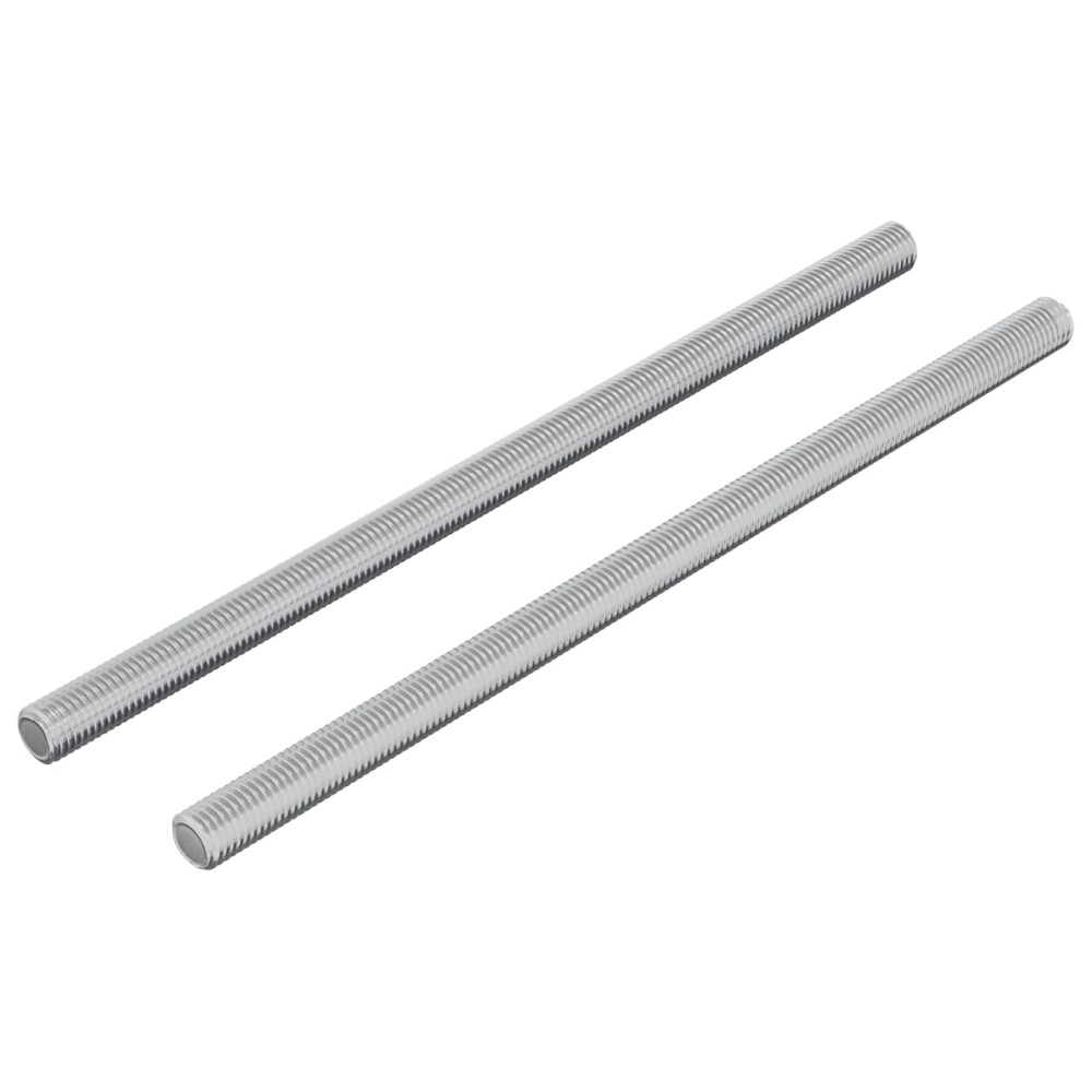 vidaXL Ράβδοι Με Σπείρωμα 2 τμχ. Ασημί M6 x 120 χλμ Μέταλλο