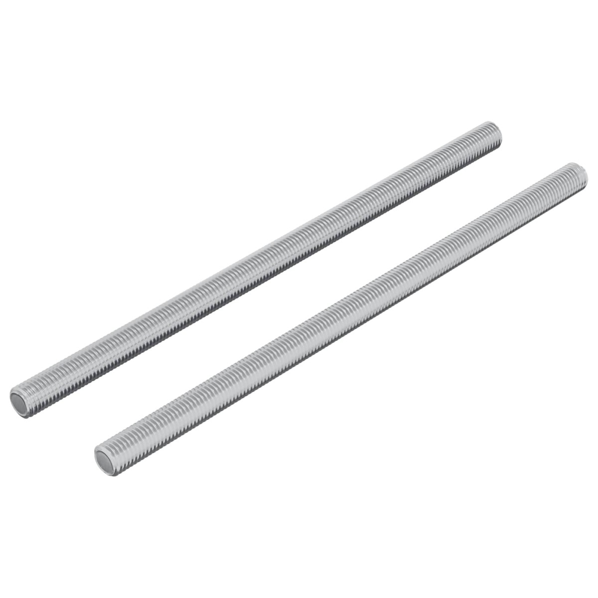 vidaXL Ράβδοι Με Σπείρωμα 2 τμχ. Ασημί M6 x 120 χλμ Μέταλλο