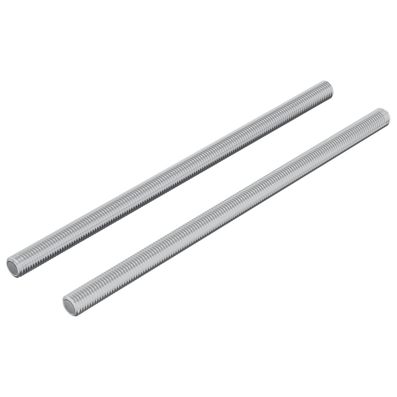 vidaXL Ράβδοι Με Σπείρωμα 2 τμχ. Ασημί M6 x 120 χλμ Μέταλλο