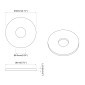 vidaXL Βίδες 12 τμχ. Ασημί 18 x 18 x 1,2 χιλ Σίδερο
