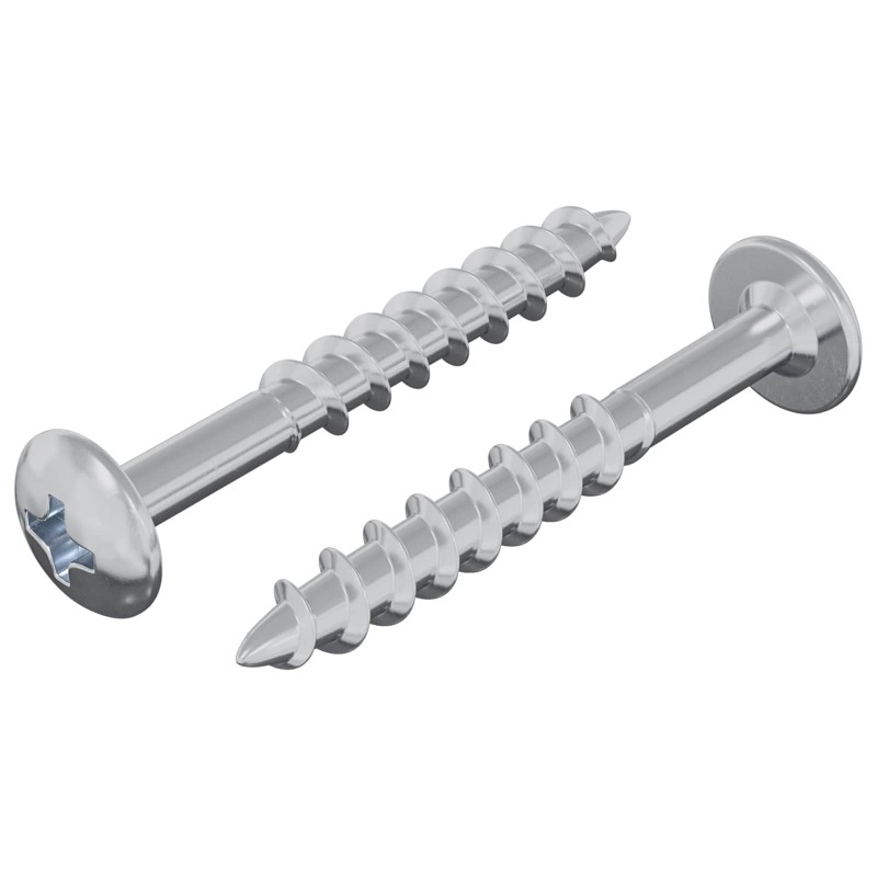 vidaXL Βίδα 2 τεμ. Ασημί 9,8 x 35 mm Σίδερο