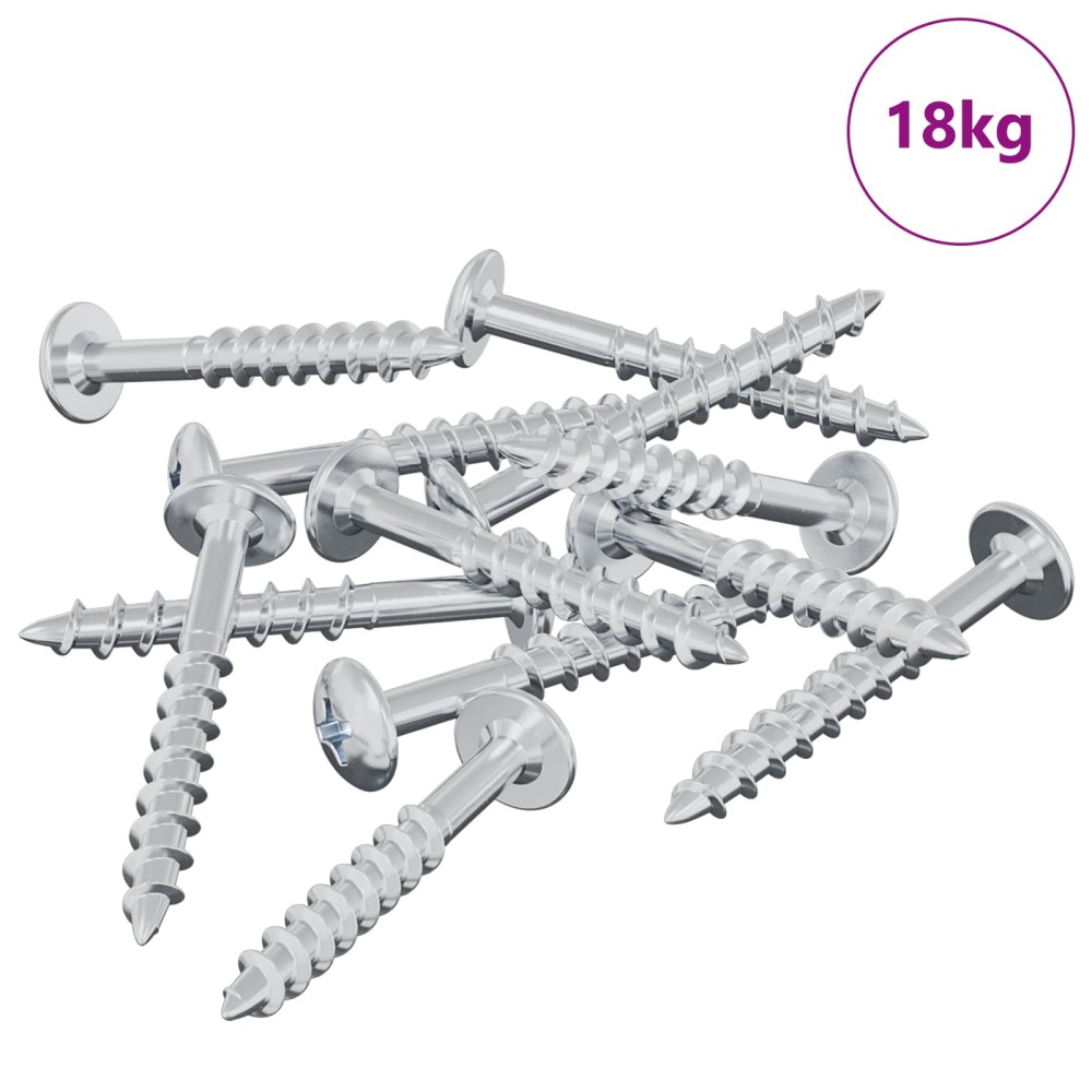 vidaXL Βίδα 7792 τμχ. Ασημί 9,8 x 35 mm Σίδερο
