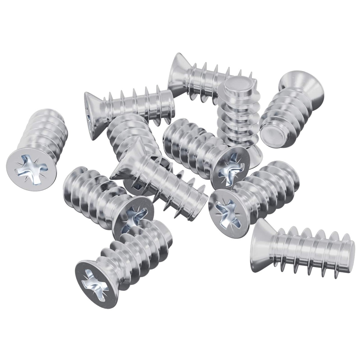 vidaXL Βίδα 12 τεμ. Ασημί M6 x 12 mm Σίδερο